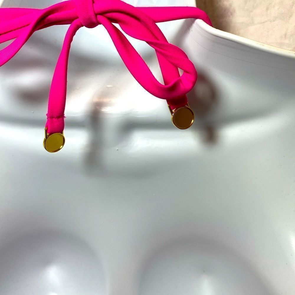 BONGO Bikini Top Sz M Pink Glo Tribal Juniors - Picture 5 of 10